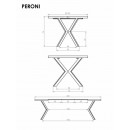 Стол обеденный HALMAR PERONI орех/черный 100-250/100